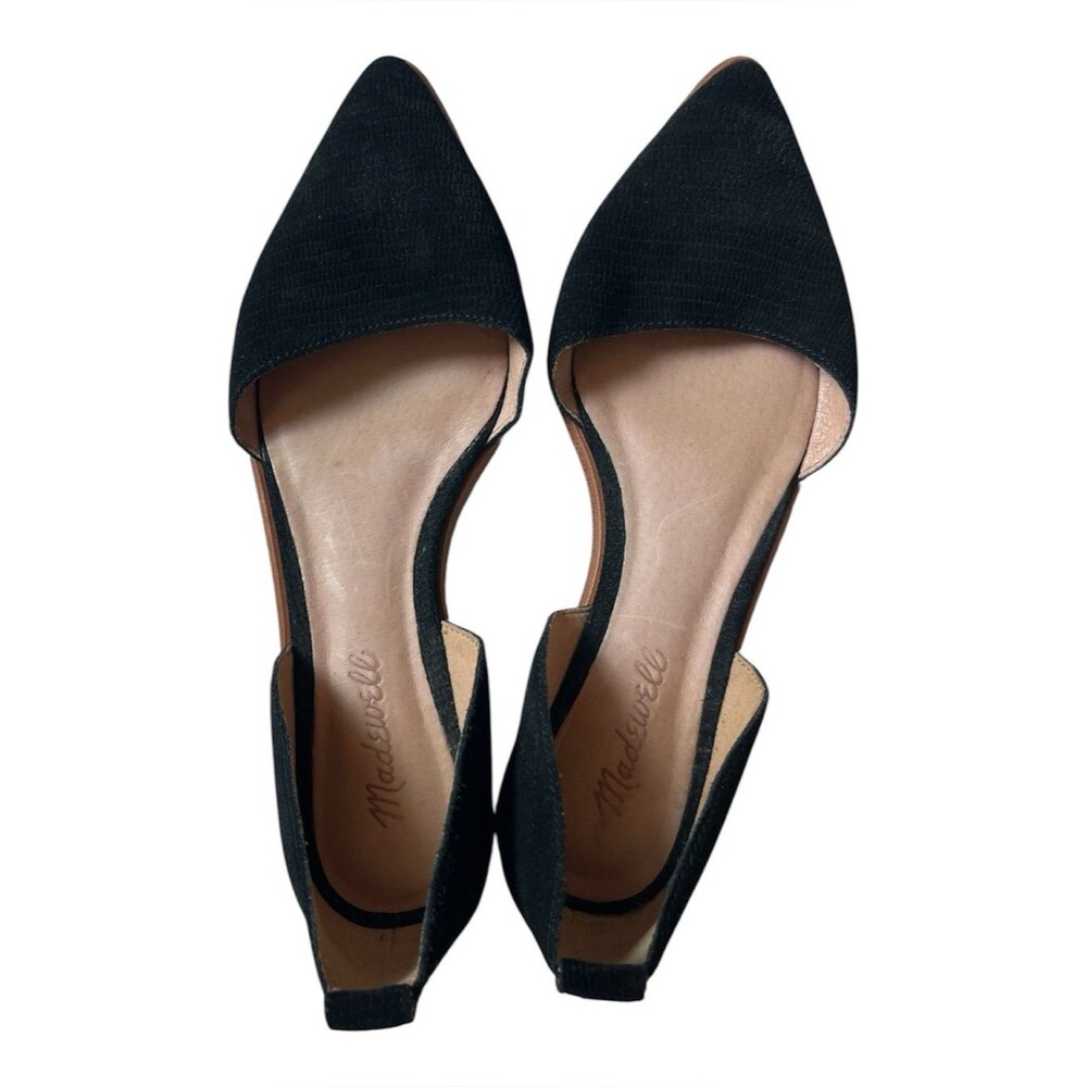 Madewell Dorsay Flats Black Suede Womens 6.5